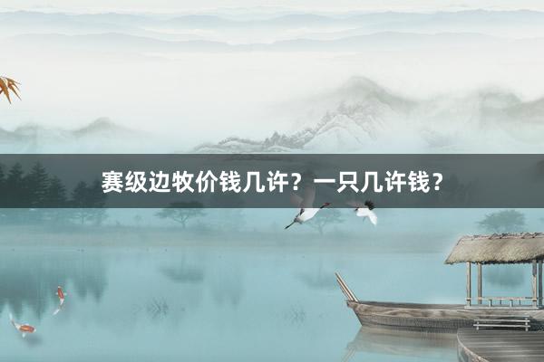 赛级边牧价钱几许？一只几许钱？